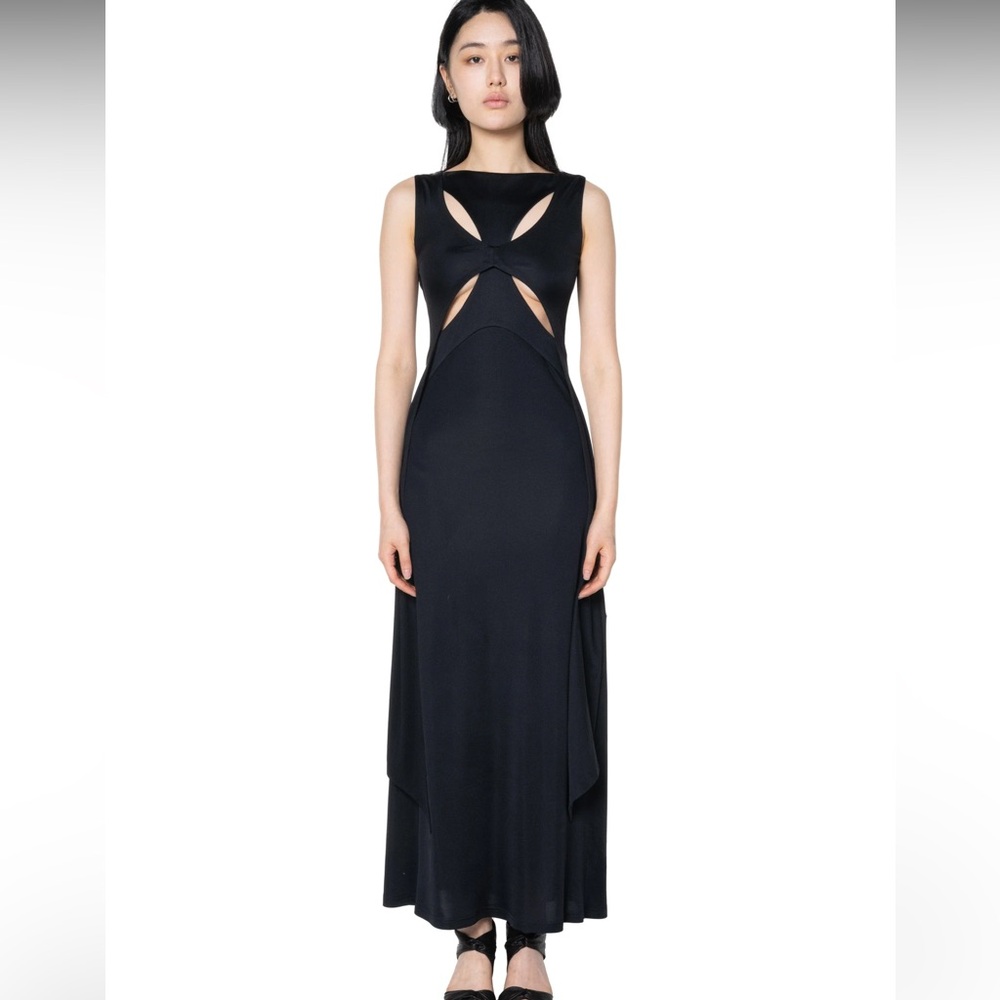 Yehuafan Black Cutout Maxi Dress - Reversible
